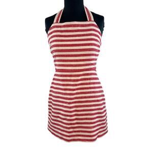 Design Lab Lord & Taylor Red White Stripe Sleeveless Women Mini Nautical Dress M